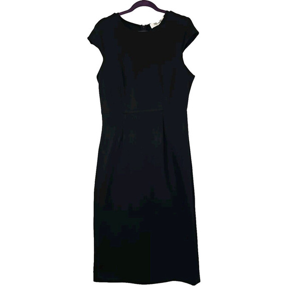 Diane Von Furstenberg ~Woman Size 10~ Little Black Midi Dress Unlined. - Picture 1 of 9